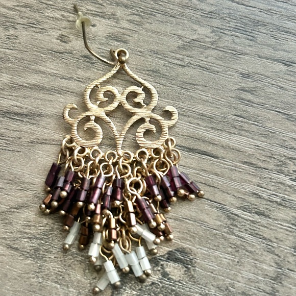 Boho Statement Earring Bundle of 3 - Silver & Bronze Filigree Lot - Picture 8 of 15